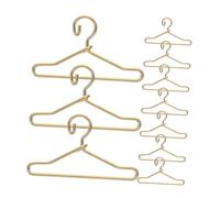 SUPVOX 10 pièces Lot de Cintres Miniatures Alliage Doré Solides et pour Vêtements de Poupée et Accessoires de Maison de Poupée