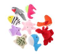 SUPVOX 10 pièces Lot de Marionnettes Doigts Peluche Animaux Marins Doux et Mignons pour Garçon Fille Histoires Créatives et Jeu Imagination