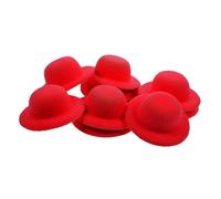 SUPVOX 10 Pièces Lot de Mini Chapeaux Paille Rouge pour Décoration Accessoires DIY pour Maison de Poupée et Photo Prop