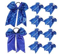 SUPVOX 10 Pièces Lot De Nœuds Pour Cheveux De Pom-pom Girl Avec Paillettes Brillantes Élastiques à Cheveux Pour Filles Accessoires Décoratifs