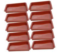 SUPVOX 10 pièces Lot de Plateaux pour Pots de Fleurs Plastique Résistants et Réutilisables Soucoupes Carrées Anti-Fuite pour Jardinières Extérieur Support pour Plantes