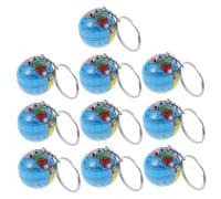 SUPVOX 10 pièces Lot de Porte-clés Globe Terrestre avec Pendentif Accessoires Décoratifs pour Clés et Sacs à Dos Design International Unique pour Organisation et Décoration