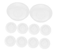 SUPVOX 10 pièces Lot de Soucoupes Transparentes pour Pots de Fleurs Plastique Plateaux de Drainage Robustes pour Plantes Intérieur et Extérieur Support Stable Øcm Protège Surface et