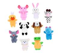 SUPVOX 10 pièces Marionnettes à Doigts Animaux Lot de Jouets Interactifs Peluche pour Garçon Fille pour Jeu Histoires Famille