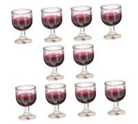 SUPVOX 10 Pièces Miniature Doll Cocktail Glasses Set Micro Wine Glasses Decoration for Dollhouse Stylish Wine Flutes Accessories for Miniature Home and Desktop Display