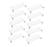 SUPVOX 10 pièces Miniature Traffic Fence Toys Set Realistic Road Sign Models for Table Simulation Smooth Surface Safety Barricades for Role Play