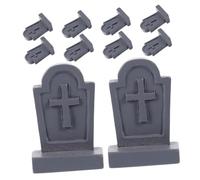 SUPVOX 10 Pièces Miniatures de Tombeaux Halloween Résine de Décorations de Cimetière pour Maison de Ornements Funèbres Design Unique et Détails Soignés