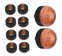 SUPVOX 10 Pièces Pool Cue Tips with Screw Pool Stick Replacement Tips for Billiard and Snooker Easy Installation for Precision Control and Enhanced Gameplay