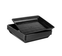 SUPVOX 10 pièces Soucoupe Carrée Plastique pour Plante Intérieur et Extérieur Lot de Saucers Drainage Résistants pour Pots de Fleurs Plateau Anti-Fuite pour Jardinières et Cache-Pots