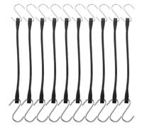 SUPVOX 10 Sangles en Caoutchouc Noir pour Bagages, 10pcs, Sangles de Valise Réglables Tension Ajustable, Accessoires de Voyage Résistants et Polyvalents