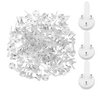 SUPVOX 100 Crochets sans Trace pour Cadres Photo, 100 Pièces en Plastique et Fer Blanc, Porte-cadres Invisibles Adaptés pour Cartes Encadrées et Peintures D'exposition à Domicile