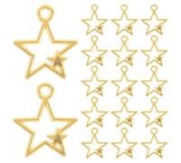 SUPVOX 100 mini breloques étoiles dorées pendentifs étoiles ouvertes pour la création de bijoux - Breloques pendantes en alliage pour bracelets, colliers, boucles d'oreilles, porte-clés et