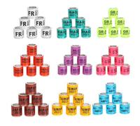 SUPVOX 100 pièces Anneaux Pigeons Multicolores pour Identification et Course Bagues Résistantes pour Pigeons de Course et Élevage Couleur Aléatoire Couleur Aléatoire