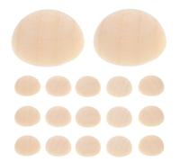 SUPVOX 100 PièCes Demi Boules Bois 15Mm Pour Projets Diy, Artisanat Enfants, DéCoration Maison, Accessoires FêTe