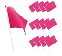 SUPVOX 100 pièces Drapeaux à Main Rose Résistants à Usure Drapeaux Créatifs Agitables pour Décoration Intérieur Extérieur