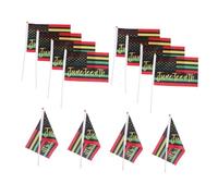 SUPVOX 100 Pièces Drapeaux Miniatures Juneteenth Drapeaux à Agiter pour Fête de Indépendance Matériaux Résistants Idéaux pour Célébrations Patriotiques et Événements Commémoratifs