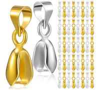 SUPVOX 100 Pièces Fermoirs Pendentif en Alliage, Pinces pour Fabrication de Bijoux, Taille 5x15 Mm, pour Projets Artisanaux et Création de Colliers