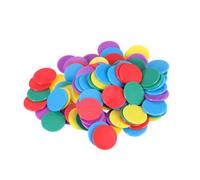 SUPVOX 100 pièces Lot de Jetons de Comptage Plastique Multicolores pour Apprentissage des Maths Marqueurs Bingo Rouge Vert Jaune et Bleu Lacustre Jouets Éducatifs