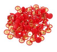 SUPVOX 100 Punaises Rouges à Tête Plate, Punaises Colorées pour Tableau en Liège, Épingles Murales Pratiques pour Bureau et École, Lot de 100 Pièces