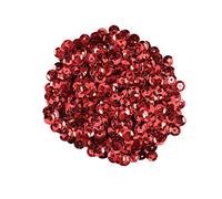 SUPVOX 1000pcs Paillette en Vrac Sequins Paillettes Couture Loisirs Créatifs pour Bricolage Fabrication d'Artisanat 6mm Rouge