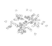 SUPVOX 100pièces Fil Forme De u Cuivre Pour Colliers Et Bracelets Protège-fils Pour Fabrication De Bijoux Fournitures Créatives Argentées