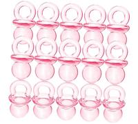 SUPVOX 100pièces Lot Mini Tétines Décoratives Acrylique Transparent Rose Pour Diy Bijoux Accessoires De Fête Naissance Et Shower Modèles Légers Et Compacts Pour Créations Personnalisées