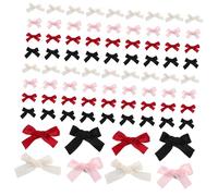 SUPVOX 100pièces Pince à Cheveux Nœud Ruban Barrettes Mini Accessoires Coiffure Antidérapants pour Filles Garçon Fille Usage Quotidien et Occasions Spéciales