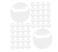 SUPVOX 100pièces Protection Badge Ronde Transparente Pochette de Rangement pour Badge Étui à Housse de Protection pour Rond Film Protecteur pour Étui Rond à Épingle Pochette