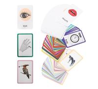 SUPVOX 108 Pièces Carte Cognitive Signal Enfants Apprentissage Vue Cartes Flash Word Cartes Flash pour Tout-Petits Cartes Flash de Mots flashcards préscolaire Papier Coloré