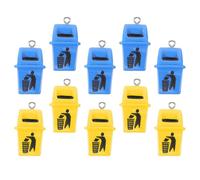 SUPVOX 10pcs Charms de Poubelle Pendentifs Suspendus Décorations Soi-même Accessoires Porte-clés