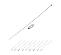 SUPVOX 10pcs Épingles de Sûreté en Acier Inoxydable Argenté avec Butée, Fixation Sécurisée et Maintien Ferme, Design Élégant pour Mariages et Fêtes