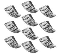 SUPVOX 10pcs Ongles Souples en Latex Forme Patte de Loup Argentée, Légers et Essentiels pour Cosplay, Fêtes à Thème et Performances sur Scène D'halloween