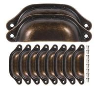 SUPVOX 10pcs Poignées de Tiroir Vintage en Fer Forme Coquillage, 96x30mm, Faciles à Utiliser, pour Meubles Cuisine et Commodes Rétro