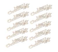 SUPVOX 10pièces Lettres Bois Brut Joyeux Noël Découpages à Peindre Soi-même Décorations Bois Vierges pour Projets Et Fêtes De Noël