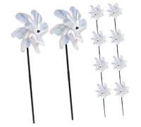 SUPVOX 10pièces Lot de Girouettes Réfléchissantes pour Cour Et Jardin Moulins à Vent pour Dissuader Les Oiseaux