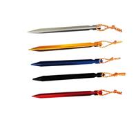 SUPVOX 10pièces Piquets de Tente Aluminium Forme V Ficelle pour Montage Neige ou Sable Lot de Noir