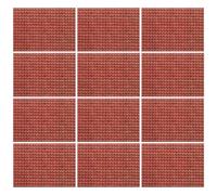 SUPVOX 12 Autocollants muraux en Briques pour Maison de poupée - Papier Peint texturé Imitation Relief - Mini rénovation de Maison - Panneaux décoratifs Autocollants