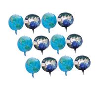 SUPVOX 12 Pièces Ballons Globe Terre Aluminium Forme Sphère Décorations Flottantes pour Fête Anniversaire et Journée Terre