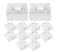 SUPVOX 12 Pièces Boîtier D'interrupteur Mural Encastré 86 Type Blanc en Pvc Ignifuge Couvercle Étanche la Poussière pour Rénovation Résidentielle