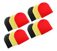 SUPVOX 12 Pièces Bonnette Microphone Mousse pour Ktv Cache Protection Vent Poussière Compatible Microphones à Main Rouge Jaune Noir