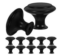 SUPVOX 12 Pièces Bouton Rond Champignon en Acier Inoxydable, Noir