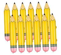 SUPVOX 12 pièces Crayons Gonflables Géants PVC Décorations Salle de Classe Colorées Résistantes et Légères pour Fêtes et Rentrée Scolaire Couleur Aléatoire Couleur Aléatoire
