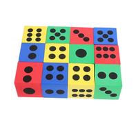 SUPVOX 12 pièces Dés Extra Larges Mousse Eva pour Jeux Mathématiques Activités Classe et Fêtes et Faciles à Manipuler Accessoires Pédagogiques Portables