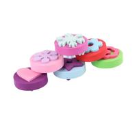 SUPVOX 12 pièces EVA Double-Sided Painting Graffiti Stamps Set DIY Drawing Template for Early Education Art Supplies Creative Round Self-Inking Stamps for School and Couleur Aléatoire