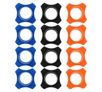 SUPVOX 12 Pièces Lot de Anneaux Antidérapants pour Microphone Protection Caoutchouc Anti-chute Absorption des Chocs Anneaux de Grip Microphone Trois Couleurs pour Ktv Conférences et