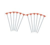 SUPVOX 12 pièces Lot de Piquets de Fixation Camping Robustes Acier Piquets Lourds pour Sol Dur et Sable Design Renforcé Vent pour Tentes et Auvents Plein Air