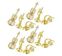SUPVOX 12 Pièces Miniature Violon et Instruments de Musique pour Décoration de Noël Accessoires DIY pour Couronnes et Sapins