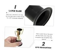 SUPVOX 12 pièces Petits Trophées Plastique Doré avec Base Noire Décorations de Fête et Prix pour Jeux et Compétitions Garçon Fille