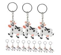 SUPVOX 12 pièces Porte Clé Vache Kawaii Pendentifs Animaux pour Fête Charme Suspendu pour Sac Accessoires Décoratifs Garçon Fille