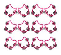 SUPVOX 12 Pièces Tambourines For Handheld Plastic Percussion With Bells Rhythm Instrument For Early Music Education Group Activities
